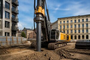 Erschütterungsfreies Bauen mittels Verdrängungspfahl