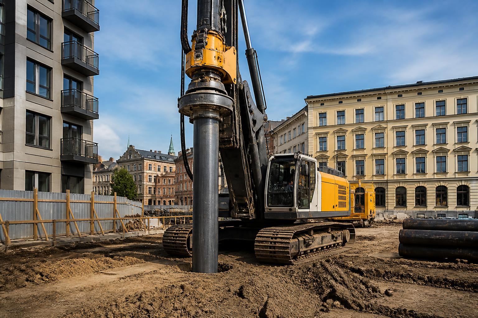 Erschütterungsfreies Bauen mittels Verdrängungspfahl